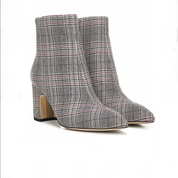 Sam Edelman Shoes - Sam Edelman Hilty Plaid Ankle Block Heel Boots 7.5